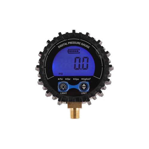 HEROFFIX 1 Pcs Universal Digital Tire Pressure Gauge 1/8" G 3-200PSI Digital Air Pressure Meter for Cars