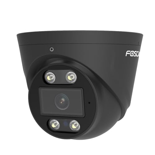 8 MP PoE Outdoor IP-Dome-Kamera mit Lichtspots und Sirene - Foscam T8EP Schwarz