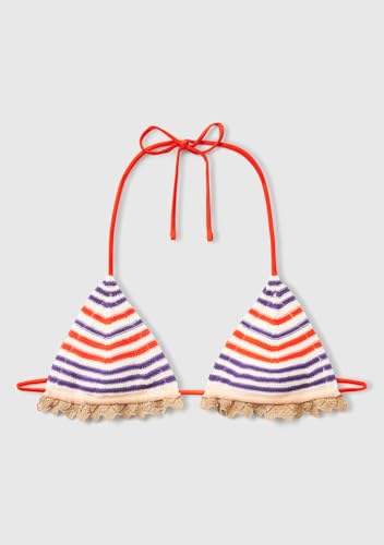 Haut de bikini triangle multicolore au motif estival unique - 3