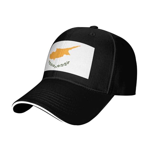 LPLSNWS Casquette de baseball avec motif drapeau de Chypre - Noir - Bord incurvé - Convient pour le fitness, la randonnée et les voyages, Noir , taille unique