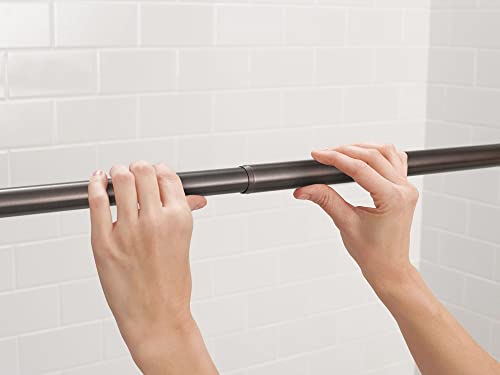 Image of Moen TR1000OWB 44-72-Inch Adjustable Tension Mounted Straight Shower Curtain Rod, Old World Bronze