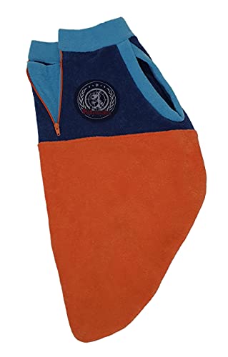 Pickorruchos Roupa Jacquard Tricolor Sport Para Cães - Tamanho 03 Laranja/Marinho/Turquesa
