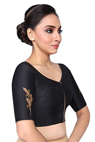 RENE-Black-Cotton-Silk-Half-Sleeve-Embriodered-BlouseD-1005552p