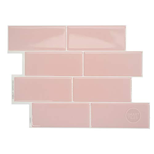 Smart Tiles Self Adhesive Wall Tiles - Metro Ava - 4 Sheets of 11.56" x 8.38" (29.36 cm x 21.29 cm) Kitchen and Bathroom Stick on Tiles - 3D Peel and Stick Backsplash - Thumbnail 2