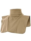 Ohoo Ribbed Cotton Blend Fake Turtleneck Dickey Collar Lightweight Detachable Mock Layering Accessory for Men Women / DCT021-BEIGE-M