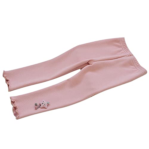 Girls Toddlers' Leggings Casual Stretch Pants Comfortable Bottoms Kids Comfy Footless Tights Baby (Pink, 2-3 Years)