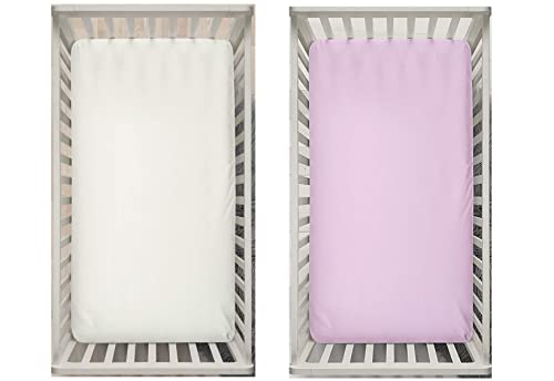 Dudu N Girlie Fitted Cot Bed Sheets, Cream & Pink, Cot Bed (140x70cm)