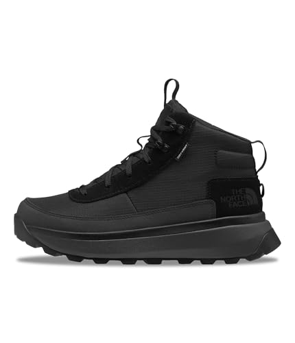 THE NORTH FACE Men's Bergen Mid Waterproof Hiking Boot | Insulated Snow Shoe with 4.5mm Lugs, TNF Black/Anthracite Grey, 10.5