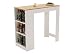 Produktbild CraftPAK Bartisch beige - Weiss mit 3 Regalen | massiv und standfest | Küchentresen/Thekentisch freistehend für Küche & Esszimmer
