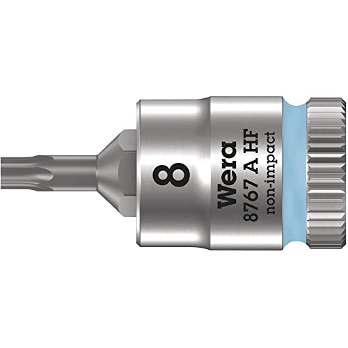 Wera 05003360001 8767 A Hf Torx® Zyklop Bit Socket With Holding Function, 1/4" Drive, Tx 8 X 28 Mm #TOP21