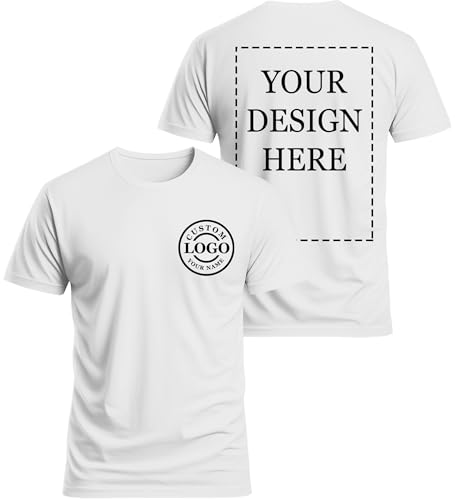 Custom T Shirts for Men Women,Personalized Shirts with Photo Logo Text,Customized T-Shirt for Front & Back Print