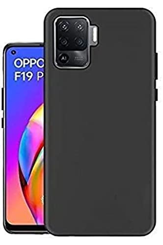 Image of Mobile Back Cover Case for Oppo F19 Pro (Silicone Case|CameraProtection|Black SC1510)