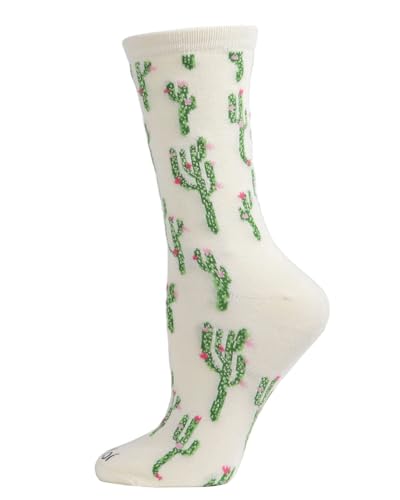 Image of MeMoi Cactus Rayan Blend Crew Socks