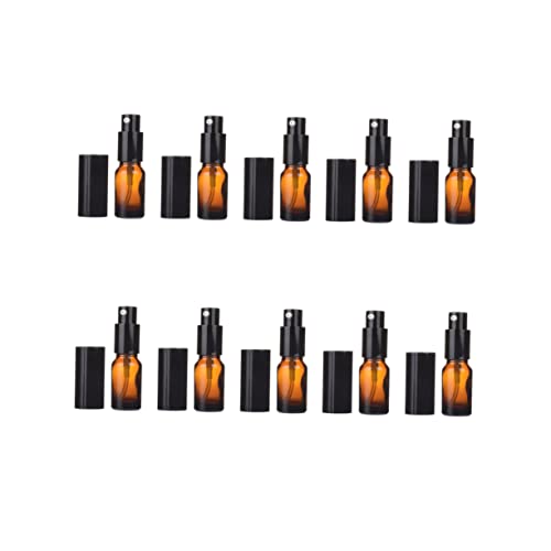 Healeved 5 Botellas De Vidrio Para Loción Cosméticos Perfumes Pequeños Botellas De Spray Vacías Para Perfume Recargas Llaves De Viaje Mini Botellas De Fragancia Artículos De