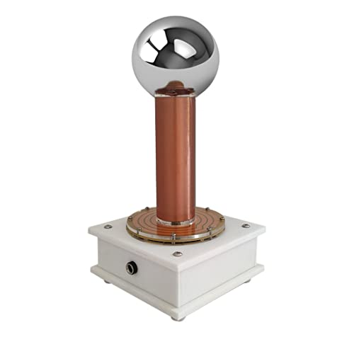 YYGE Bobine Tesla avec flash artificiel de 10 cm, SGTC - Bobine anti-tempête magnétique - Éclairage sans fil - Technologie Tesla - Jouet expérimental pour enfants et adultes Cover