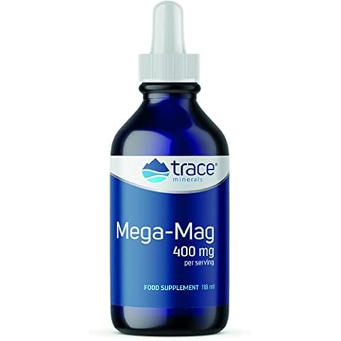 Trace Minerals Mega-Mag Magnesium Supplement - 4Fl Oz Low Sodium Dietary Supplement - Ultra-Concentrated 400mg Cover