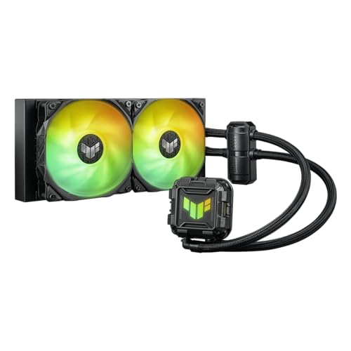 Image of ASUS TUF Gaming LC II 240 ARGB All-in-One Liquid CPU Coolers with Aura Sync, 2X TUF Gaming 120mm ARGB Radiator Fans, Reinforced Tubing, and 6-Year Warranty; Compatible with Intel&AMD CPUs