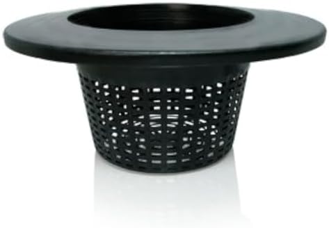 6 in. Wide Lip Bucket Basket - Round Plant Container with Mesh Bo...