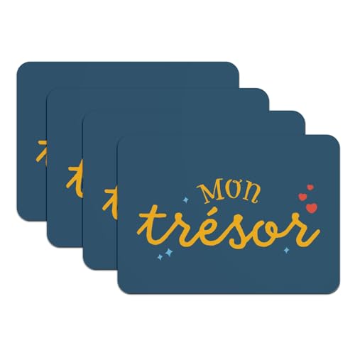 Sets de table bleu antidérapants pour stopper les assiettes qui glissent - 2