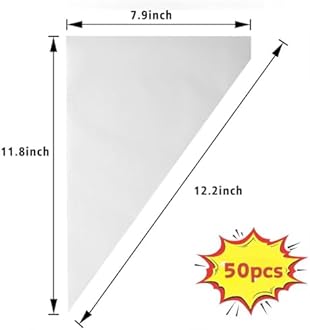 Piping Bags, 50pcs 12 Inch Disposable Anti-Burst Cake Decorating Bags, Non-Slip Pastry Bags for Cakes,Cream Frosting and Cookie Decorating