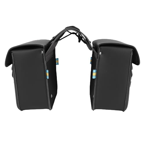 Sorandy Alforjas, Bolsas Laterales de Almacenamiento de Cuero PU de 7,4 L, Bolsas Laterales Que Mantienen la Forma con Forro de Plástico, Ideales para Roadster, Street 500, Street 750 e Indian