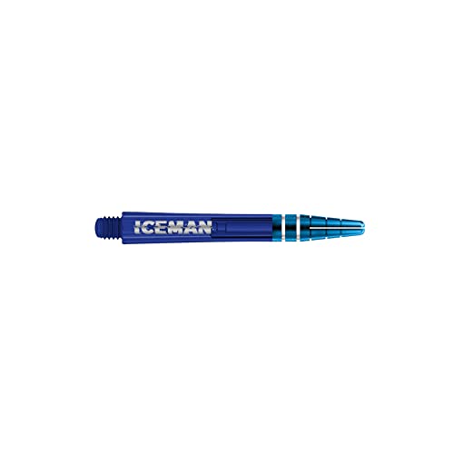 RED DRAGON Gerwyn Price Nitrotech Blue with a Blue Top Short Dart Shafts - 2 sets per pack (6 shafts in total) - Image 2