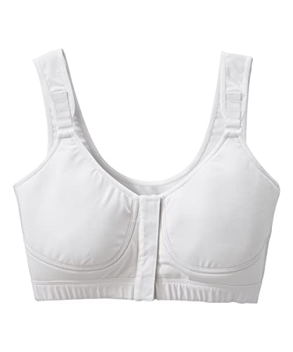 Silverts Front Closure Bra - Comfortable Adaptive Front Hook Bra for Elderly - Wide Straps, Underwire & Padding Free