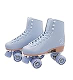 C Seven C7skates Cute Roller Skates for Girls and Adults (Bleu Brume, Women's 7 / Youth 6 / Men's 6)