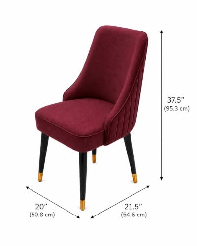 Image of WOODEN SPACE 4 Seater Wooden Dining Table Set | Urban Marble Top Dining Table with Chairs for Dining Room & Kitchen (Modern Infinity Maroon) (54 x 36 x 30 inch)