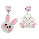 Easter Dangle Earrings for Women, Cute Eggs Bunny Drop Dangle Earrings, Easter Bunny Acrylic Earrings, Easter Accessories for Holiday (B)