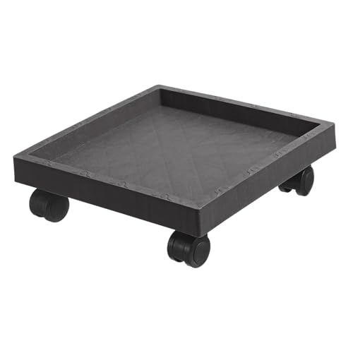 YARDWE 角皿プランターキャスター付き花盆托? グレー 屋外対応厚底耐水性植物用鉢台 多目的移動用ローラートレイ