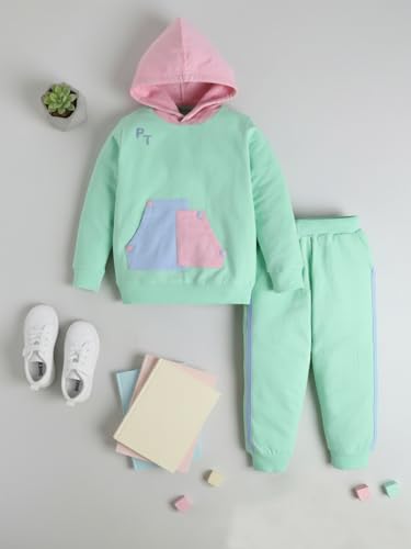 Image of POLKA TOTS 100% Cotton Full Sleeve Co-Ord Joggers for Kids | Winter Wear for Kids, Toddler & New born | Cozy Sweatshirt & Joggers, Baby Dress for Boys & Girls | Warm Clothes from 6 Months to 8 Years
