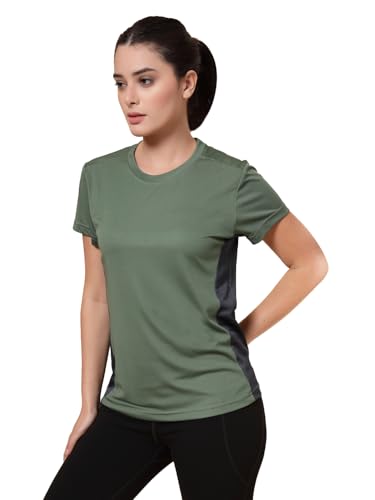 Image of CHKOKKO Gym Tshirt for Women Workout Dry Fit t Shirt Sports Tshirt Lightweight Round Neck Breathable Half Sleeve Activewear Mesh Running Yoga Tops for Woman