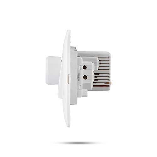 Image of Wipro Northwest (Venia) Switch Combo of 6M Plate + 1M 6A Switch x2 + 6A 3Pin Socket + 5 Step Fan Regulator, White (Kit 11)
