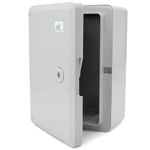 ELS Elektrotechnika Schaltschrank Industriegehäuse IP65 verzinkter Montageplatte Verriegelung Tür mit umlaufender Dichtung Wandgehäuse Gehäuse Leergehäuse ABS Kunststoff leer Schrank 220x310x140