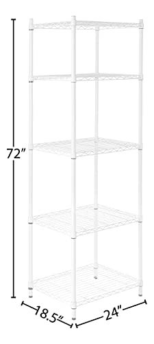 Honey-Can-Do SHF-01055 5-Tier White Shelving Unit thumb #2