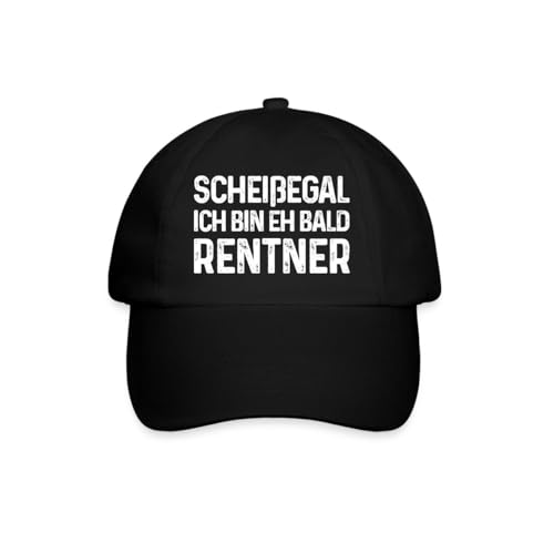 Spreadshirt Egal Ich Bin Eh Bald Rentner Geschenk Zur Rente Baseballkappe, One Size, Schwarz/Schwarz