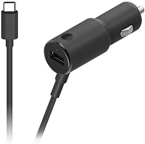 Turbo Fast 36W Car Charger Compatible with Motorola Moto G Power/Moto G/Stylus /5G/2025/2024/2023 Plus Extra USB Port, Dual Power, Long USB-C, PD, Thunderbolt 3/4 Cable!