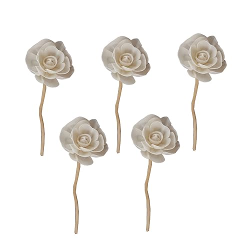 GOOHOCHY Flower Rattan Diffuser 5 Pcs Aromatherapy Diffuser Sticks Scented Sticks for Essential Oil Random Style