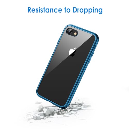 Image of JETech Case for iPhone SE 3 /2 (2022 /2020 Edition), iPhone 8 and iPhone 7, 4.7-Inch, Non-Yellowing Shockproof Phone Bumper Cover, Anti-Scratch Clear Back (Navy)