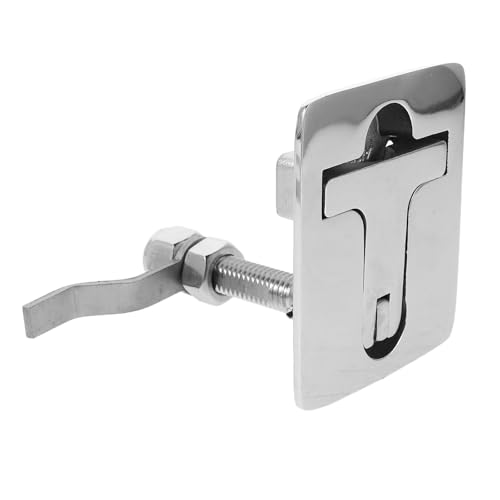 Serrure inox bateau et loquet affleurant pour poignée de traction marine