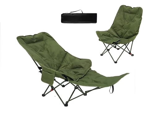 Dual Purpose Folding Camping Cot and Chair with Removable...