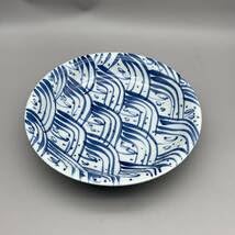 Amazon.co.jp: 館林源右衛門/染付四海波/大皿/1枚/大鉢/正規品