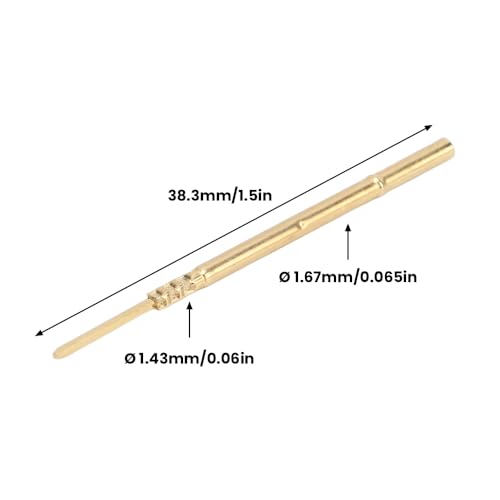 Image of Spring Test Probes, 100Pcs P100 High Accuracy Round Pogo Pins for PCB Board Testing Contact