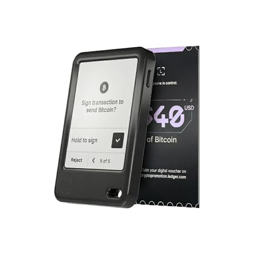 Ledger Nano Gen5 with BTC - The Playful Touchscreen Signer - Manage More Than just Crypto, Wherever Life Takes You with Ledger Wallet (Black)