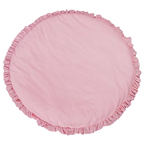Ladruph ベビープレイマット プレイマット 円形 厚手 100×100×1cm 折りたたみ ベビー おしゃれ 四季兼用 水洗い可能 取り外し可能 ふんわり 厚手 赤ちゃん お手入れ簡単 床キズ防止 ベビーマット ファスナー付き 抗菌加工 キッズ 遊び