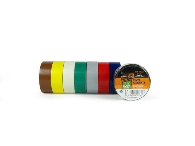Blendend Cinta aislante blanca 10x19mm, alta resistencia, impermeable y aislante, ideal para reparaciones eléctricas y protección de cables.