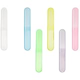 MingTa Set of Six Multicolored Travel Toothbrush Cases - Breathable, Clear & Portable Holders for Home, Travel & Camping Trips