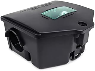 RatKil Rat Bait Box For Pest Control - Large Rat & Mouse Bait Station For Poison Grain - Heavy Duty & Tamper Proof Lid, Lock & Key Unlock - Safe Around Children & Pets