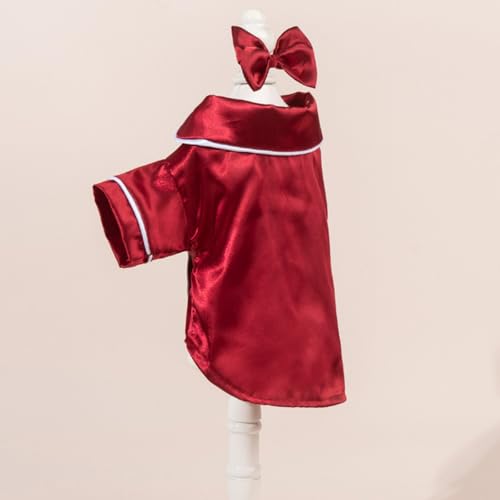 Disfraz cachorro pijamas elegantes satinados con lazo XL miniatura 5